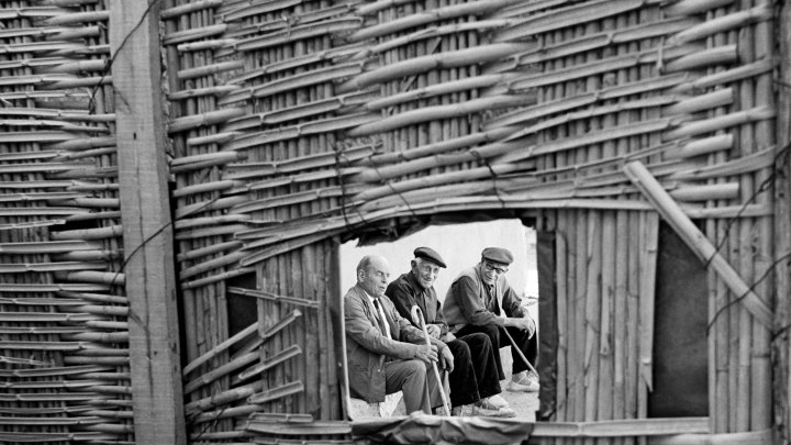 Televisión en directo. Castelló de Farfanya. Lleida1968 © Eugeni Forcano