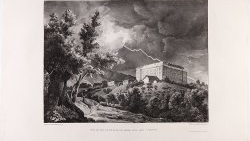 Estampa  “Vista del Real Palacio de Riofrio tomada entre norte y levante”, Fernando Brambilla